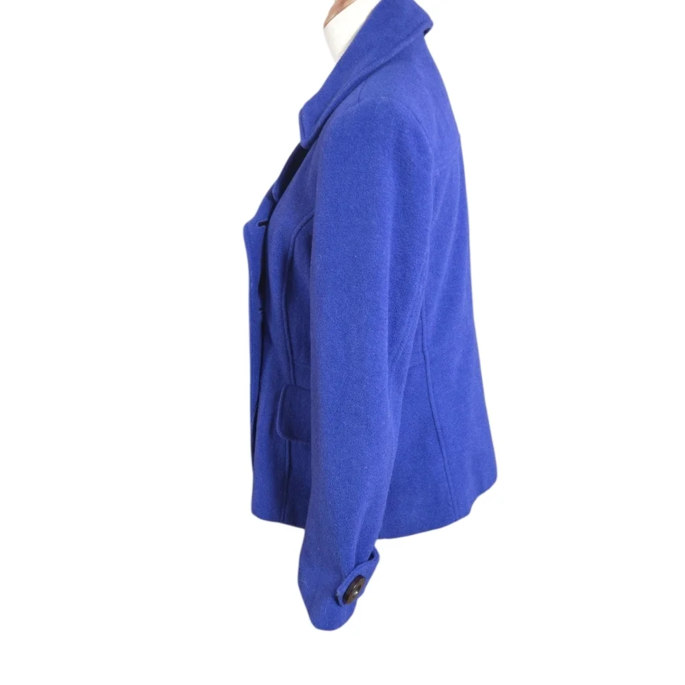 Charter Club Y2k Royal Blue Cropped Pea Coat